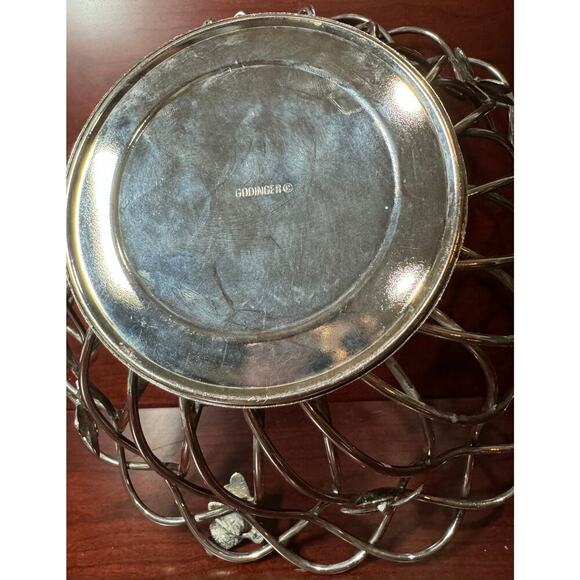 Vintage Godinger Silver Art Company Wire Fruit Bowl With Cute Bug Accents - Picture 6 of 8